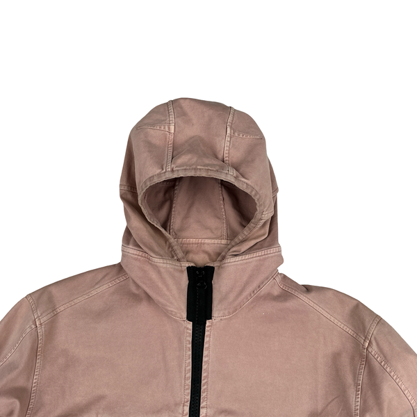Stone Island 2016 Salmon Thick Cotton Hooded Overshirt - XL