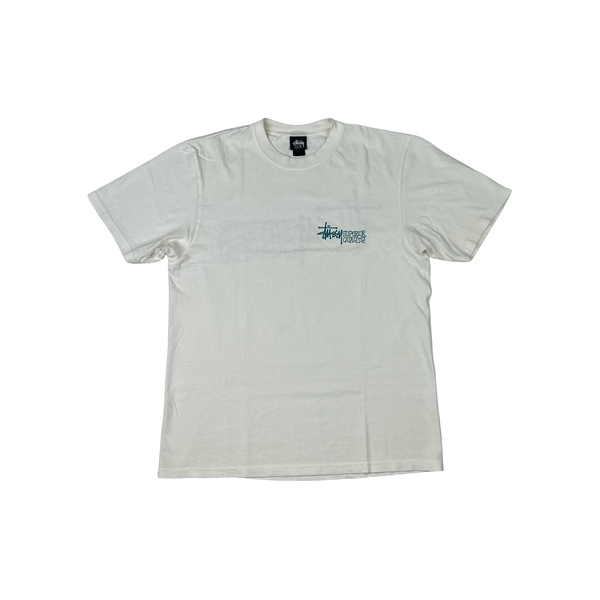 Stussy White Cotton Graphic T Shirt - Medium