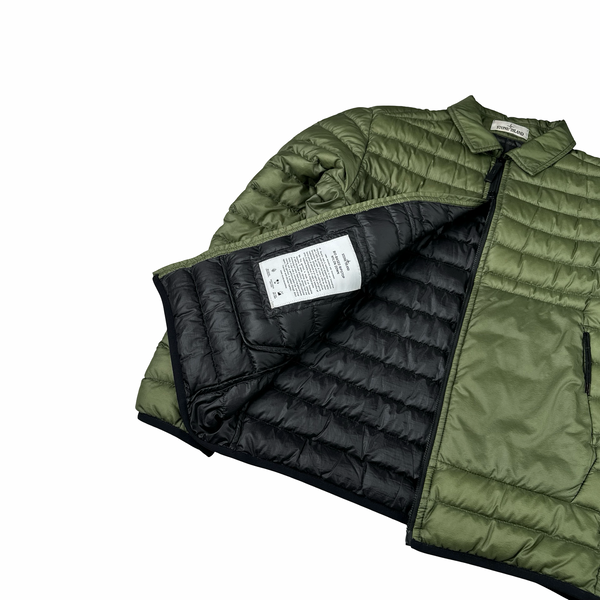 Stone Island 2022 Bio Based Ripstop Nylon Down Green Jacket - Medium