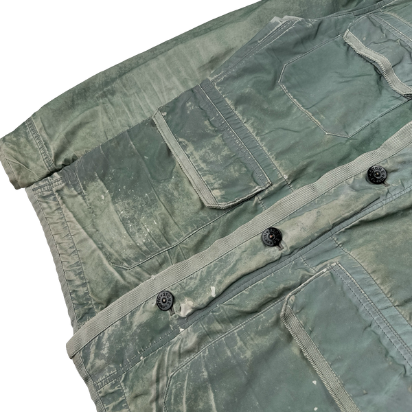 Stone Island 2012 Green Liquid Reflective Field Jacket - Medium