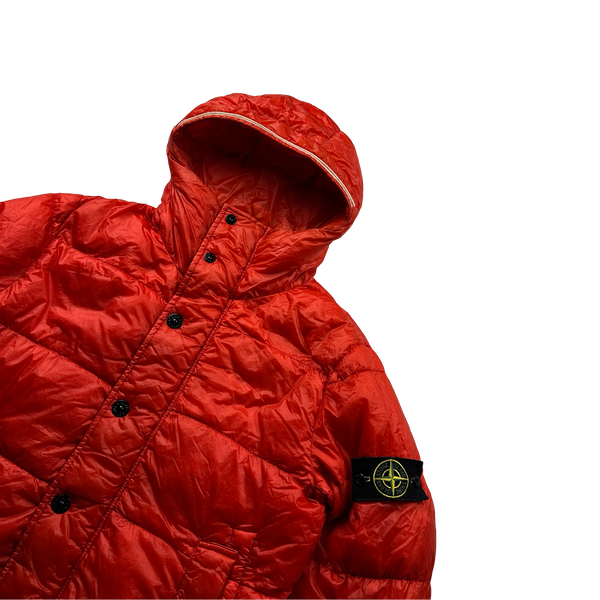 Stone Island 2013 Red Garment Dyed Puffer Jacket - Small