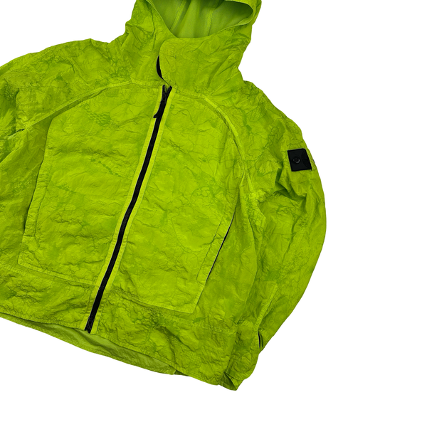 Stone Island Shadow Project 2022 Green Waffle Print Econyl Nylon Metal Jacket - Medium