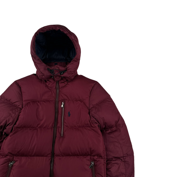 Ralph Lauren Red Down Filled Hooded Puffer Jacket - XS