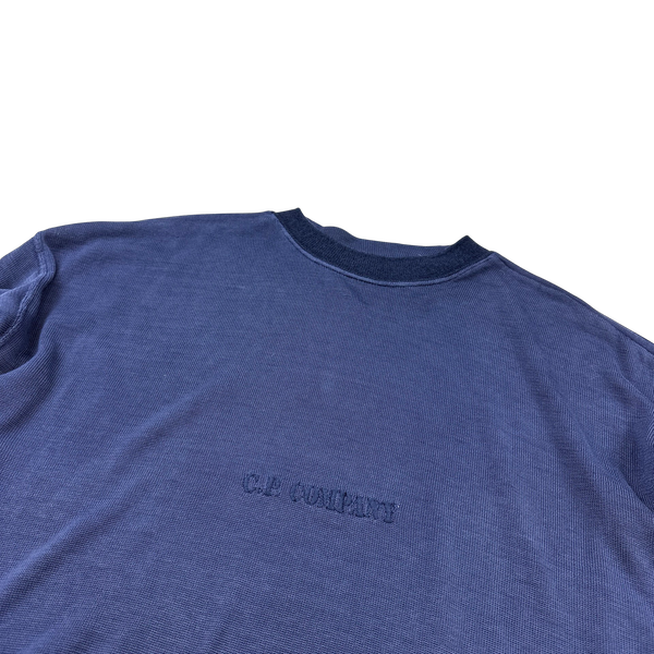 CP Company Vintage Spellout Fine Knit Cotton Jumper - XL