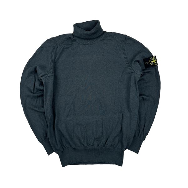 Stone Island 2019 Grey Roll Neck Knit Jumper - Large