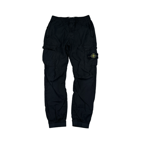 Stone Island 2022 Black Parachute Cargo Trousers - 30"