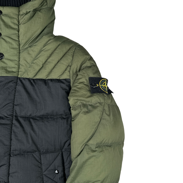Stone Island 2011 Two Tone Opaque Nylon Tela Down Puffer Jacket - Small