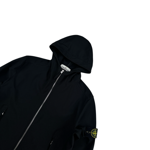Stone Island 2020 Black Light Soft Shell R Jacket - Medium