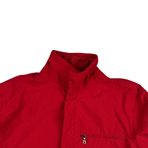 Prada Red Goretex Tab Zipped Parka Jacket - Medium