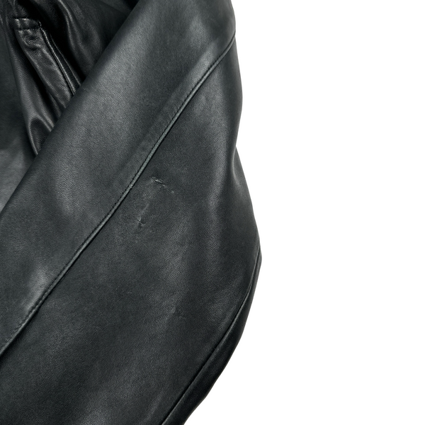 Ralph Lauren Black Heavyweight Leather Jacket - Medium