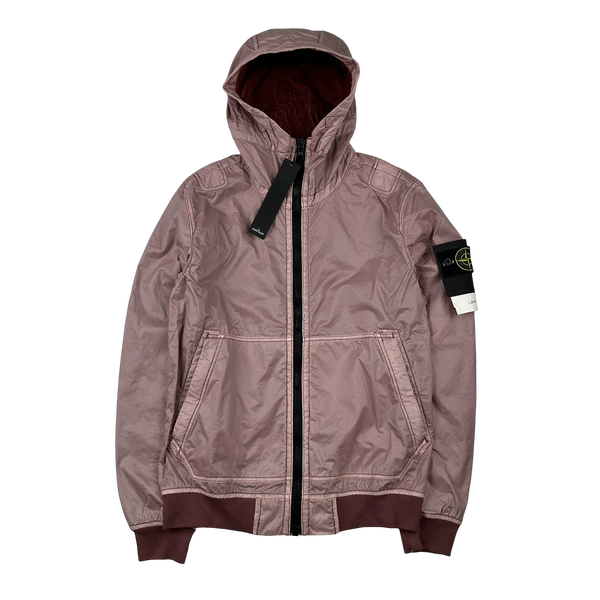 Stone Island 2018 Pink Lamy Flock Hooded Jacket - Small – Mat