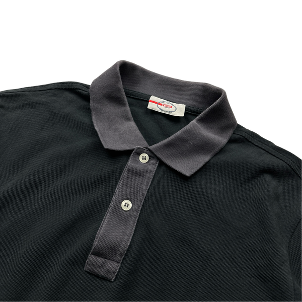 Prada Black Cotton Polo Shirt - Medium