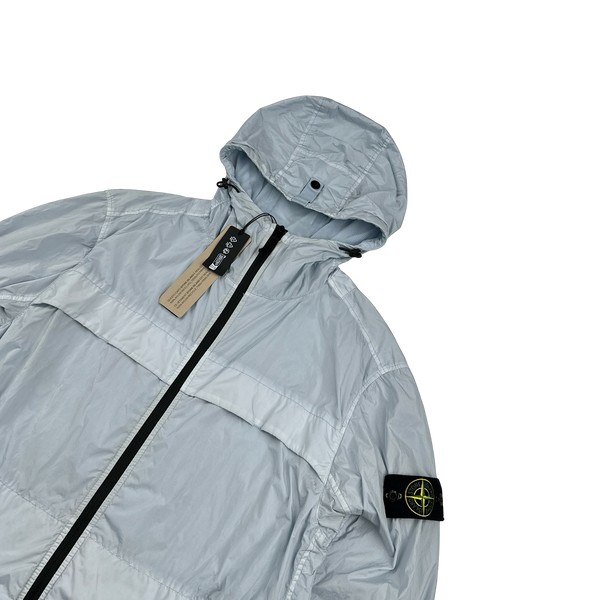 Stone Island 2024 Ice Blue Crinkle Reps R-NY Jacket - Large