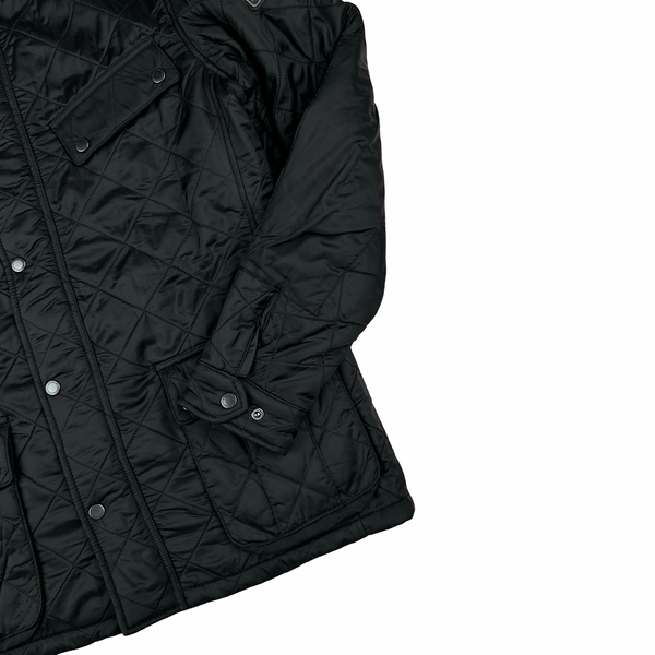 Barbour Multi Pocket Black Fleece Lined Field Jacket - Medium