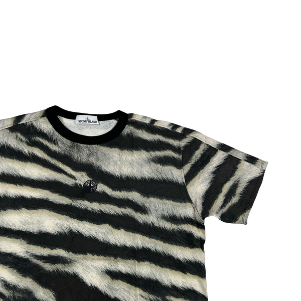 Stone Island 2018 White Tiger Camo T Shirt - XL