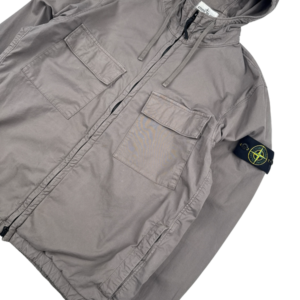 Stone Island 2024 Brown Supima Cotton Twill Stretch TC Jacket - Large