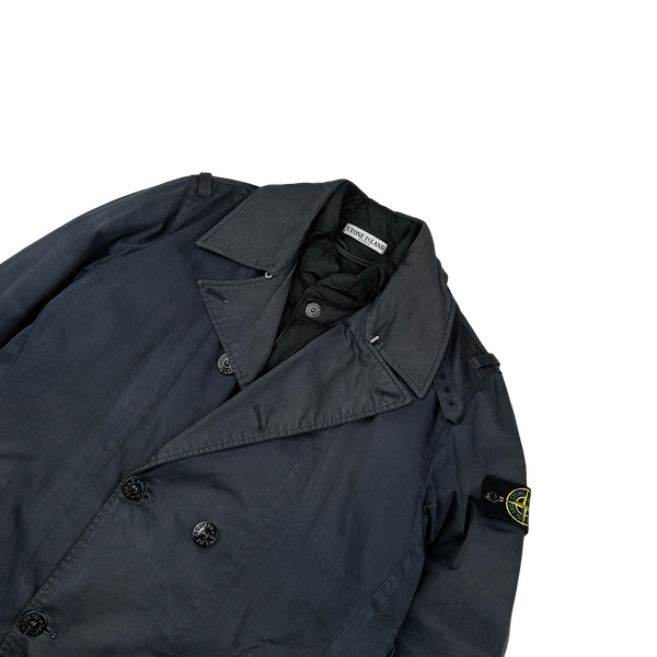 Stone Island 2010 Navy Raso Gommato Down Lined Jacket - Large