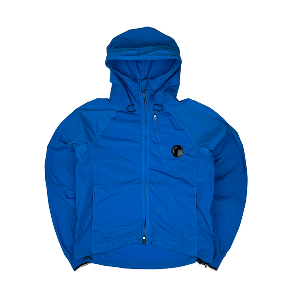 CP Company Blue Nycra Hooded Jacket - Medium