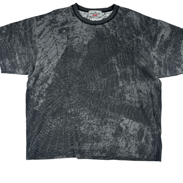 Stone Island x Supreme 2023 Grey Spiderweb T Shirt - XL