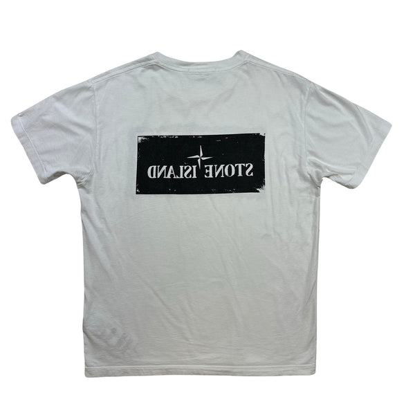 Stone Island 2021 White Spellout Cotton T Shirt -