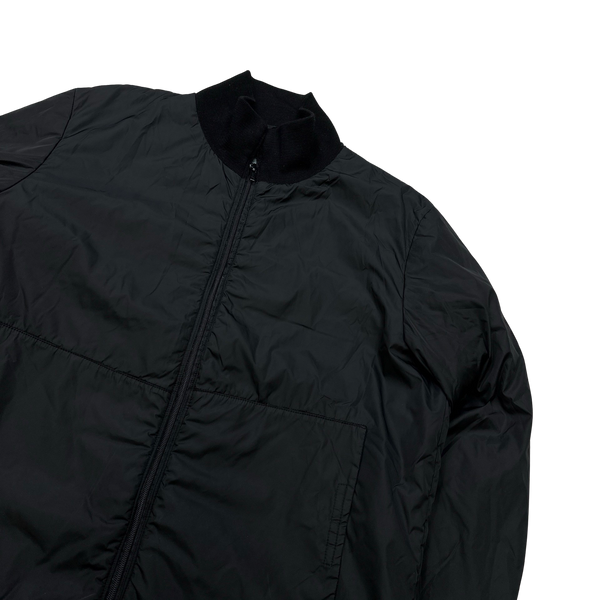 Prada Black Nylon Padded Bomber Jacket - Large