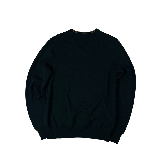 Fred Perry Dark Green V Neck Knit - Large