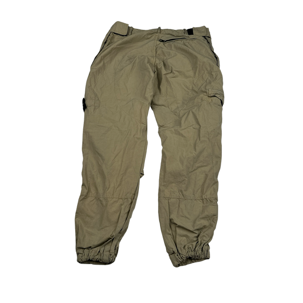 Stone Island Beige 2010 Loose Cotton Cargo Trousers - Small