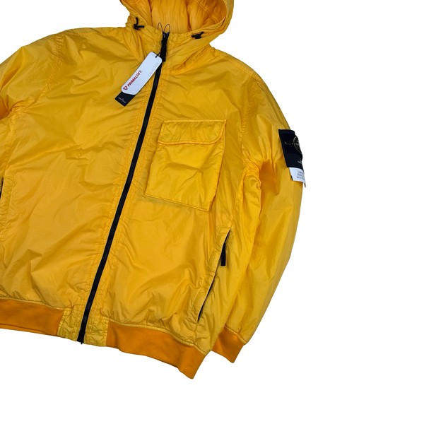 Stone Island 2022 Yellow Crinkle Primaloft Lined Jacket - XXL