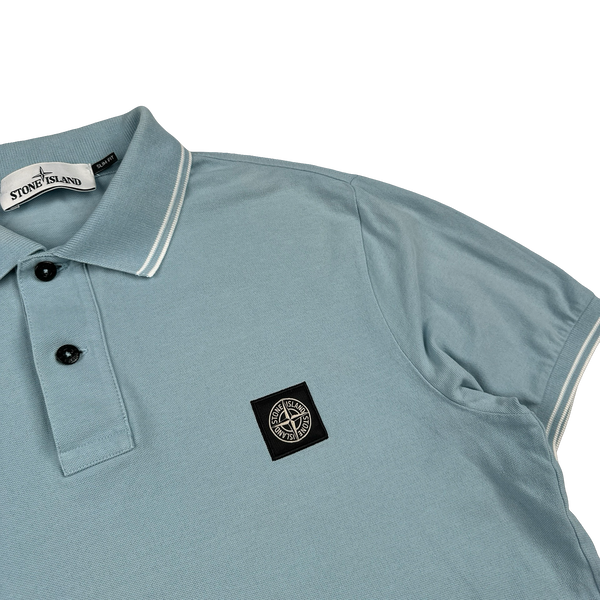 Stone Island 2018 Baby Blue Polo Shirt - Large