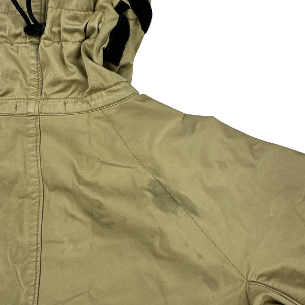 Stone Island 2005 Tan Raso Floccato Riot Mask Sniper Jacket - Large