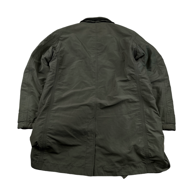 Stone Island 2016 Khaki Micro Reps Primaloft Insulated Long Collared Jacket - XXL