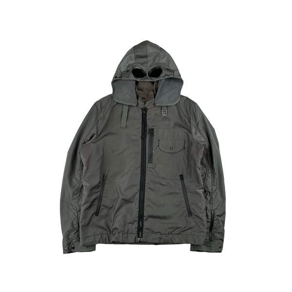 CP Company 2011 Grey Multi Pocket Leinster 200 Wool Lined Goggle Jacket - XL