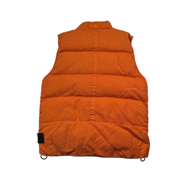 Stone Island 2015 Orange Down Filled Shadow Project Body Warmer - Large