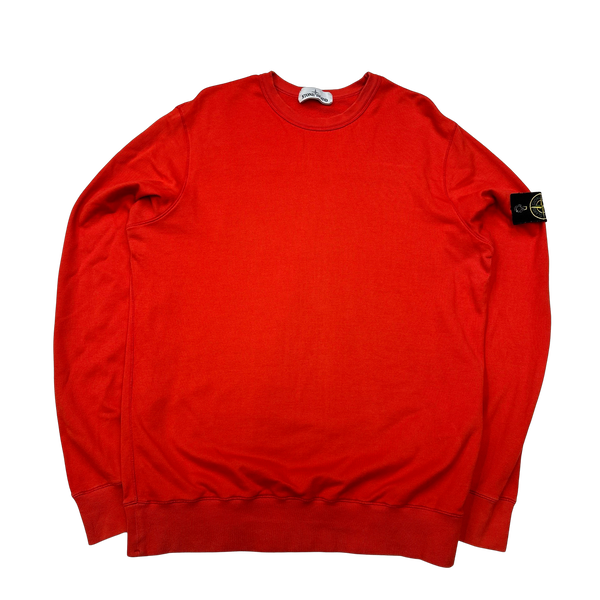 Stone Island 2015 Red Cotton Crewneck Sweatshirt - XL