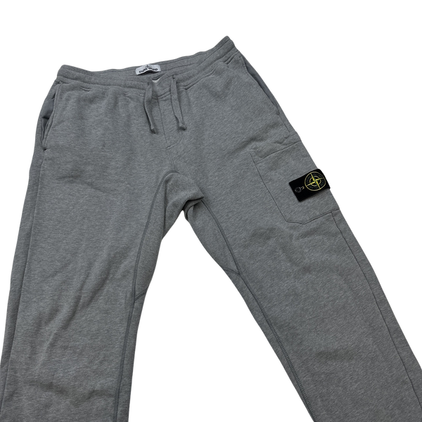 Stone Island Grey Cotton Jogging Bottoms - Large