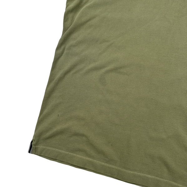 Stone Island 2022 Sage Green Cotton Polo Shirt - 3XL