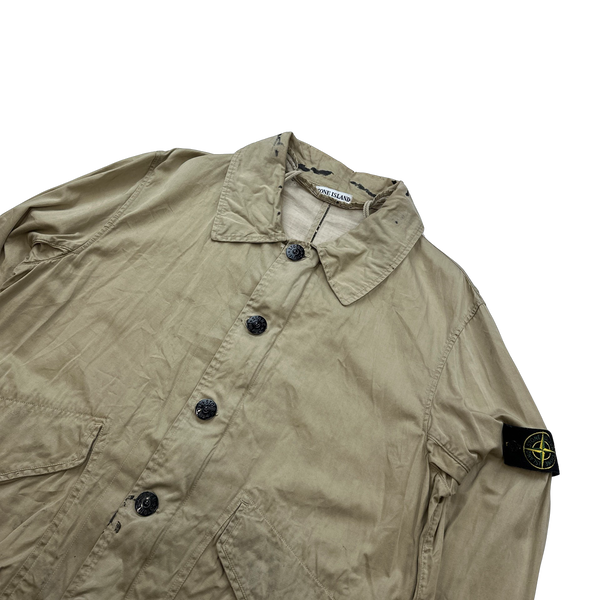 Stone Island 2002 Beige Raso Gommato Dutch Rope Jacket - XL