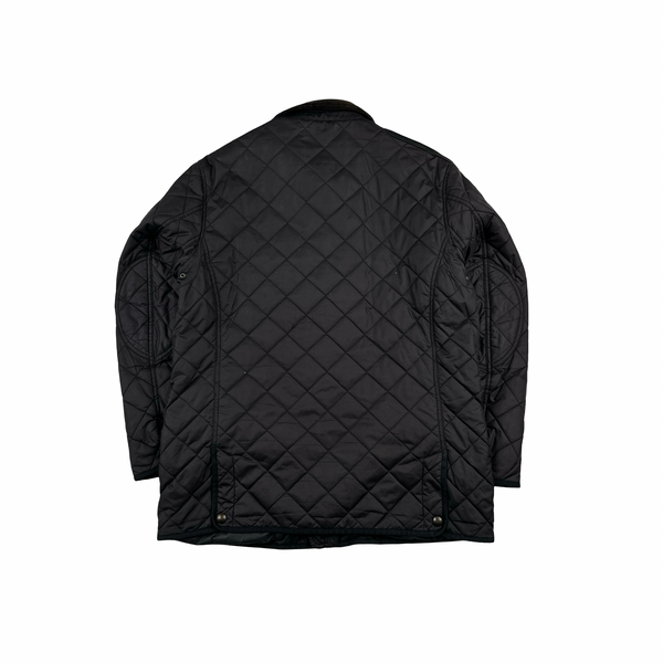 Ralph Lauren Corduroy Collar Suede Pocket Quilted Jacket - Large