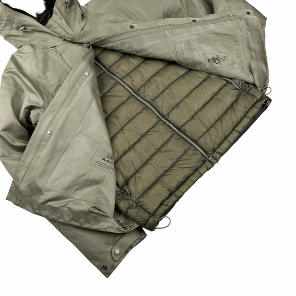 CP Company Khaki Removable DD Lined Dynatec Metropolis Jacket - Small