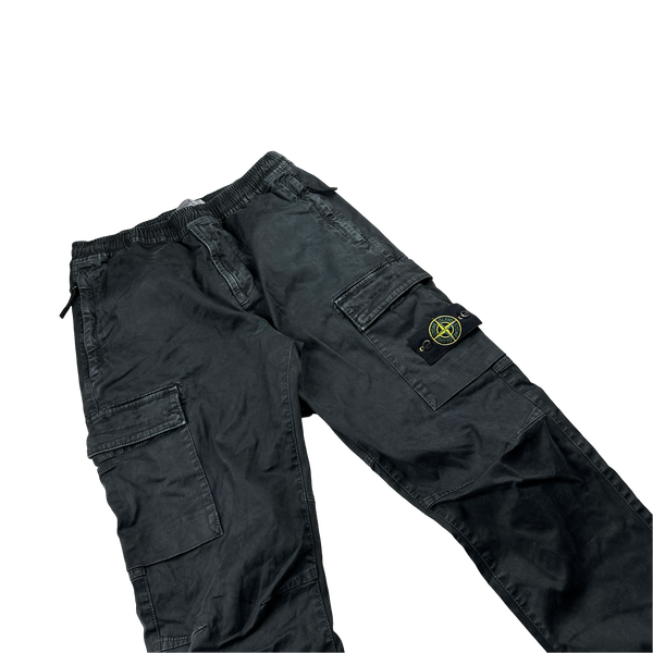 Stone Island 2023 RE T Charcoal Cargo Trousers - 30"