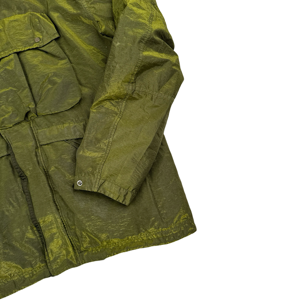 CP Company P.Ri.S.M Green Prismatic Ripstop Membrane Hooded Jacket - Large