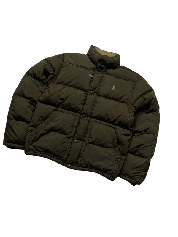 Ralph Lauren Brown Down Puffer Jacket - Small