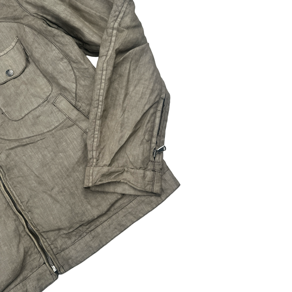 CP Company 2004 Vintage Lino Flax Goggle Jacket - Large