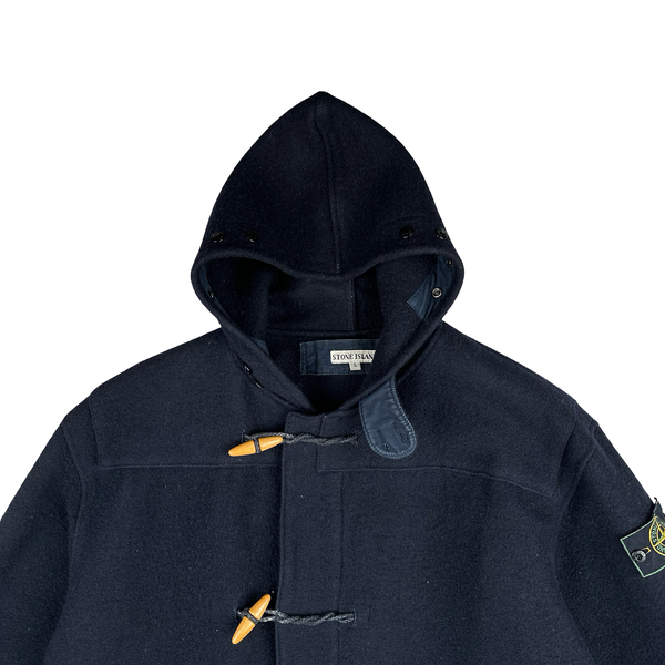 Stone Island Green Edge Vintage Wool Duffle Coat - Large