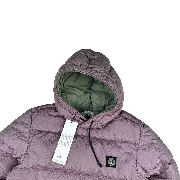 Stone Island Purple Green Lined Poly Colour Frame Down TC Jacket