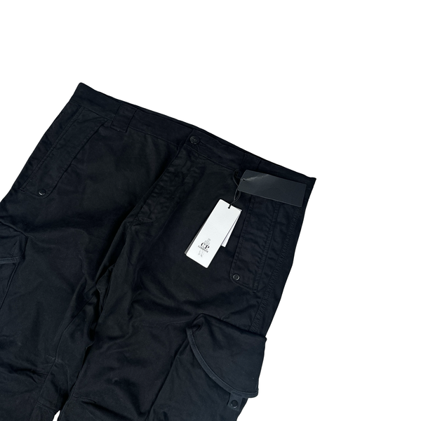 CP Company Black Ergonomic Fit Cargo Trousers - XXL