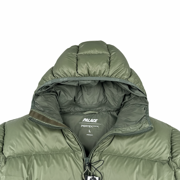 Palace 2024 Green Pertex Down Filled Blue Balaclava Puffer Jacket - Large