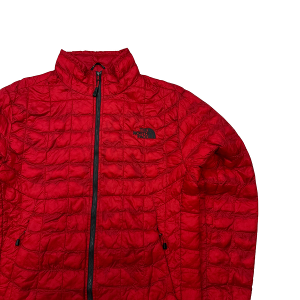 North Face Red Down Padded Lightweight Puffer Jacket - Small