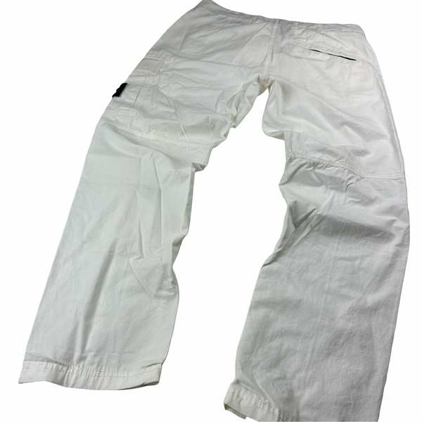 Stone Island 2022 White Slim Fit Cargo Trousers - Medium