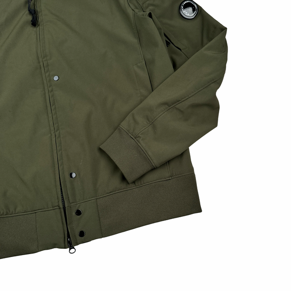 CP Company Khaki Soft Shell Bomber Jacket - Large